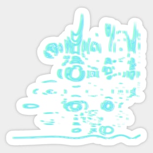 Neon rain v2 Sticker